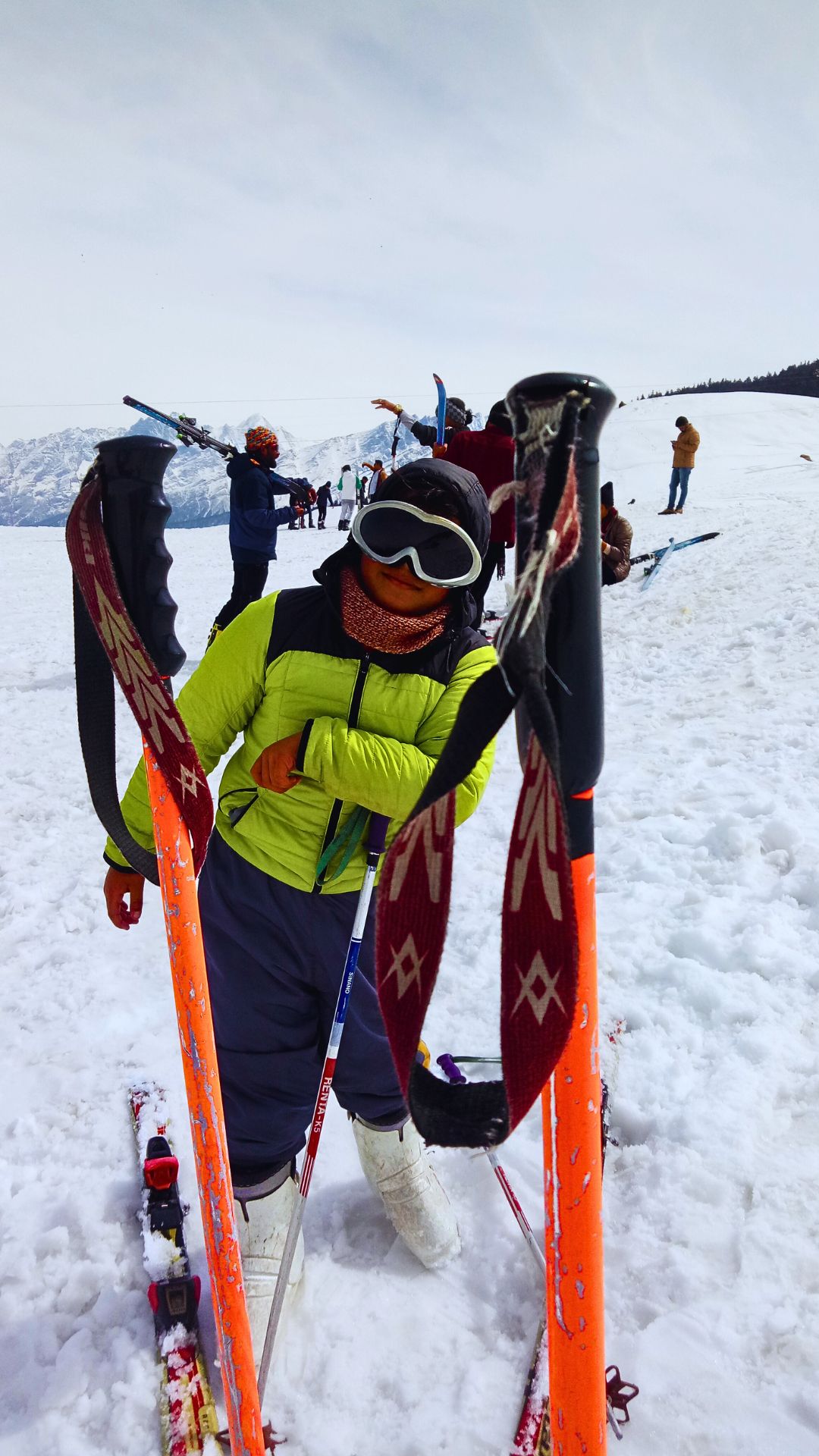 The ski slopes of Auli, skiing is fun The ski slopes of Auli, skiing is fun